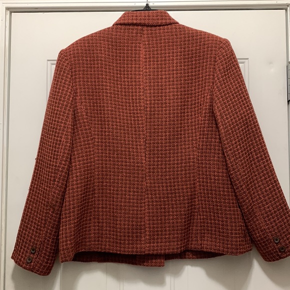 3/$15 N Touch Salmon/brown size 16 petite suit jacket - Picture 9 of 9